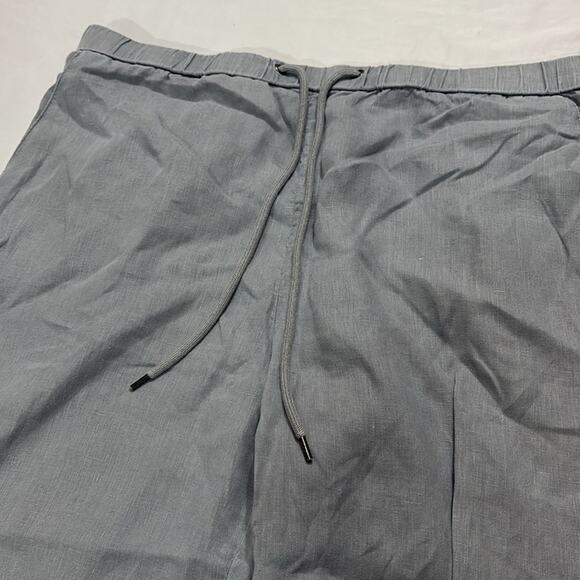 James Perse Womens XL Linen Drawstring Pull on Pants Lagenlook Lightweight - Picture 3 of 11